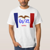 T-shirt Drapeau de l'Iowa (Devant)