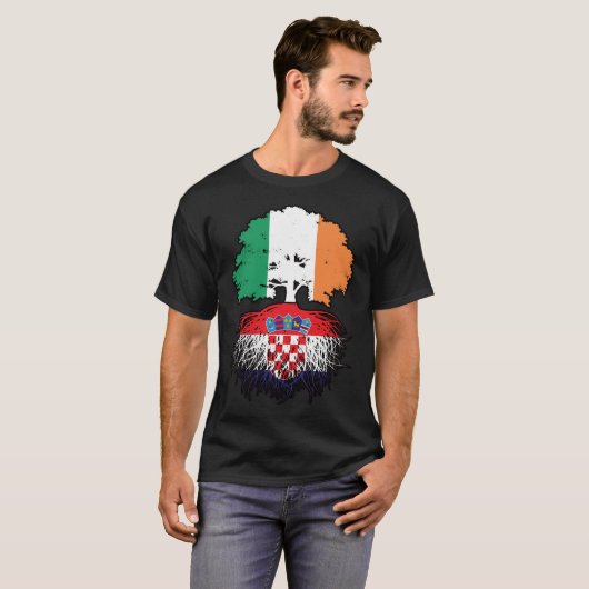 T-shirt Drapeau de l'Ireland Tree Roots (Devant entier)