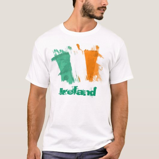 T-shirt drapeau de l'Irlande (Devant)