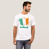T-shirt drapeau de l'Irlande (Devant entier)