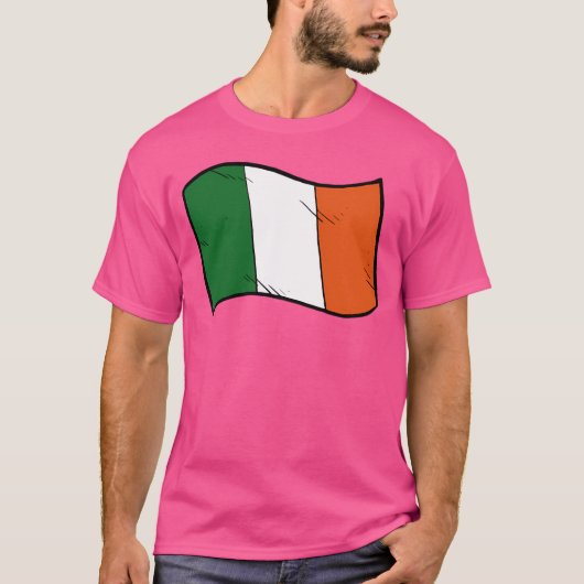 T-shirt Drapeau De L'Irlande (Devant)