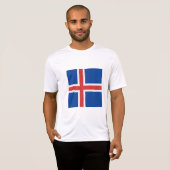 T-shirt Drapeau de l'Islande (Devant entier)