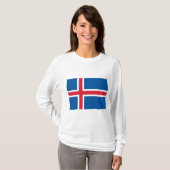 T-shirt Drapeau de l'Islande (Devant entier)