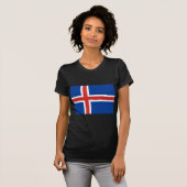 T-shirt Drapeau de l'Islande (Devant entier)