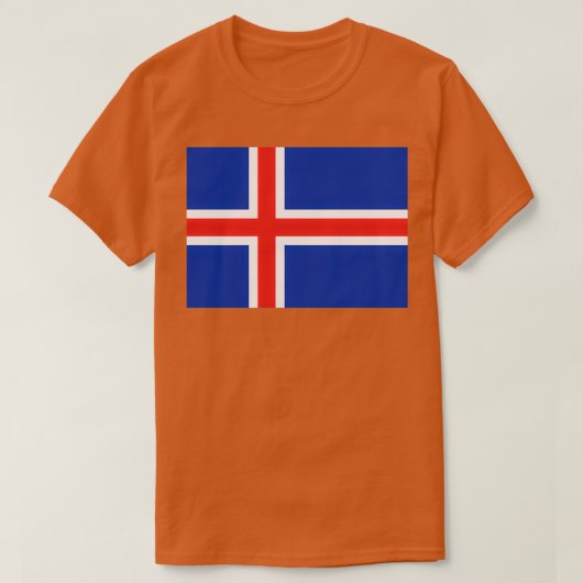 T-shirt Drapeau de l'Islande (Design devant)