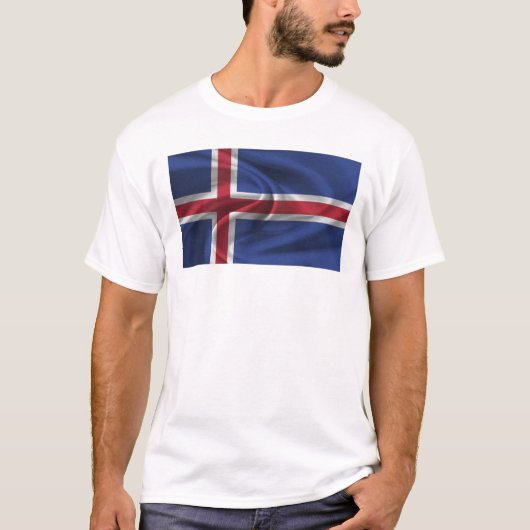 T-shirt Drapeau De L'Islande (Devant)