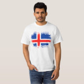 T-shirt Drapeau de l'Islande (Devant entier)