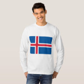 T-shirt Drapeau de l'Islande (Devant entier)