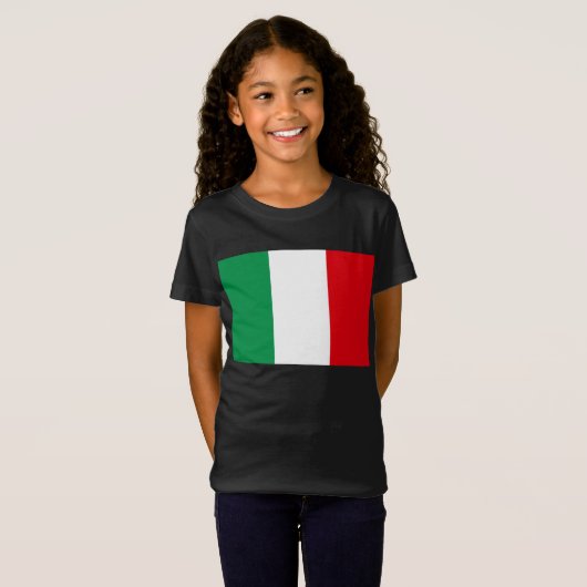 T-Shirt Drapeau de l'Italie (Devant entier)
