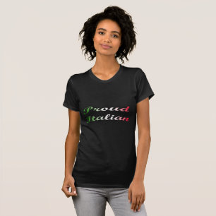 T-shirt Drapeau de l'Italie. Italien fier