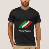 T-shirt Drapeau de l'Italie. Italien fier (Devant)