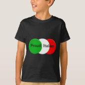 T-shirt Drapeau de l'Italie. Italien fier (Devant)
