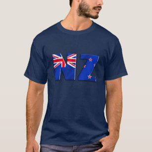 T-shirt Drapeau de logo de NZ de la Nouvelle Zélande