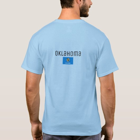 T-shirt Drapeau de l'Oklahoma, drapeau de l'Oklahoma (Dos)