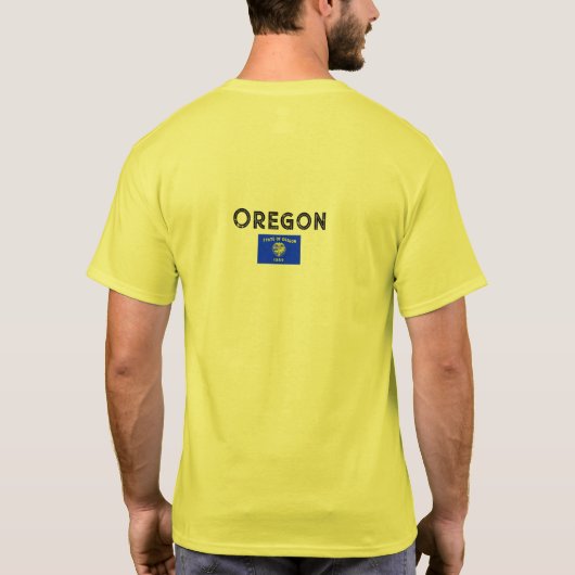 T-shirt Drapeau de l'Oregon, Drapeau de l'Oregon (Dos)