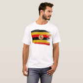 T-shirt Drapeau de l'Ouganda (Devant entier)