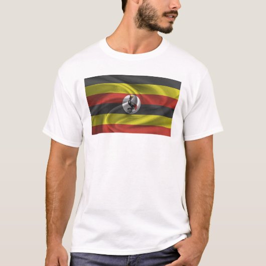 T-shirt Drapeau De L'Ouganda (Devant)