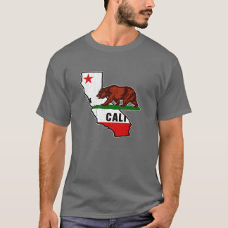 T-shirt Drapeau de l'ours de Californie Distresse Design V