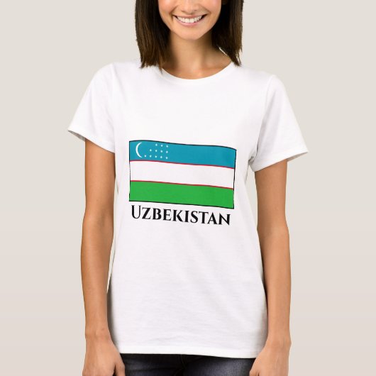 T-shirt Drapeau de l'Ouzbékistan (Devant)
