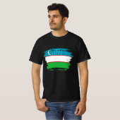 T-shirt Drapeau de l'Ouzbékistan (Devant entier)