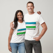 T-shirt Drapeau de l'Ouzbékistan (Unisexe)