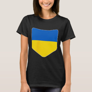 T-shirt Drapeau de l'Ukraine avec poche de drapeau ukraini