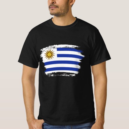 T-shirt drapeau de l'Uruguay (Devant)
