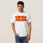 T-shirt Drapeau de Macédoine du Nord (Devant entier)