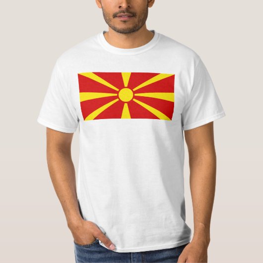 T-shirt Drapeau de Macédoine du Nord (Devant)