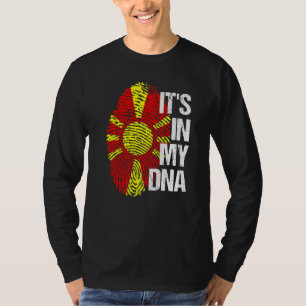 T-shirt Drapeau de Macédoine du Nord Maison Cœur Racines E