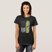 T-shirt Drapeau de mécanicien diesel (Devant entier)