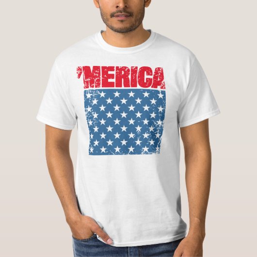 T-shirt ' Drapeau de Merican (Devant)