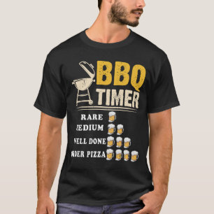T-shirt Drapeau de minuteur BBQ Drôle de barbecue Grill 4 