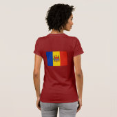 T-shirt Drapeau de Moldau (Dos entier)