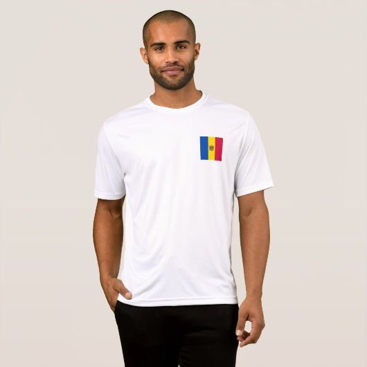 T-shirt Drapeau de Moldavie (Devant entier)