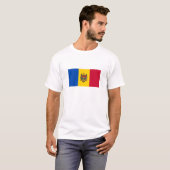 T-shirt Drapeau de Moldova (Devant entier)