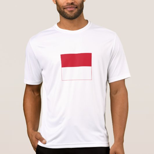 T-shirt Drapeau de Monaco (Devant)