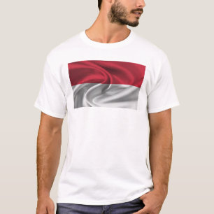 T-shirt Drapeau De Monaco