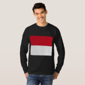 T-shirt Drapeau de Monaco (Devant entier)