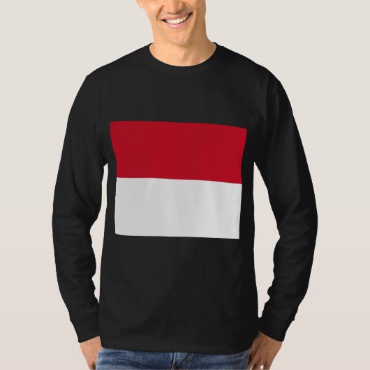 T-shirt Drapeau de Monaco (Devant)