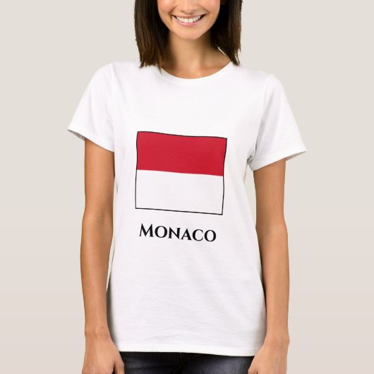 T-shirt Drapeau de Monaco (Devant)