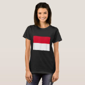 T-shirt Drapeau de Monaco (Devant entier)