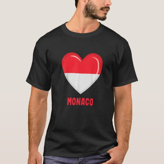 T-shirt Drapeau de Monaco Monacan (Devant)