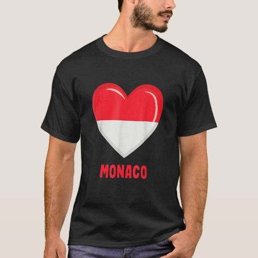 T-shirt Drapeau de Monaco Monacan (Devant)