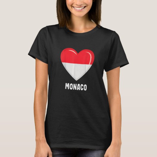 T-shirt Drapeau de Monaco Monacan 2 (Devant)