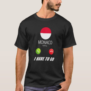 T-shirt Drapeau de Monaco Souvenir Monaco Appelle Appelle