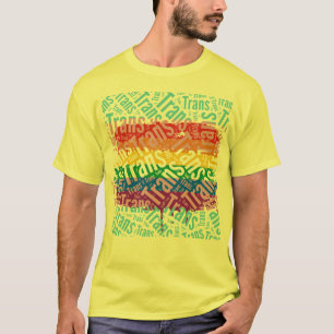 T-SHIRT DRAPEAU DE MOTIF DE MOT DE TRANSPORT