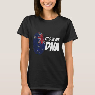 T-shirt Drapeau de Nouvelle-Zélande Cadeau d'empreinte dig