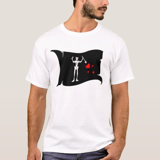 T-shirt Drapeau de ondulation #1 Blackbeard (Devant)