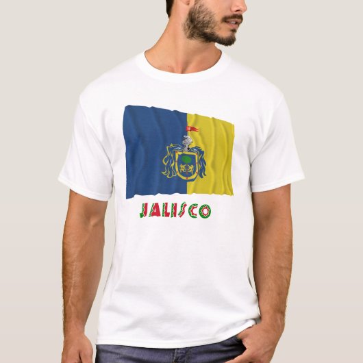 T-shirt Drapeau de ondulation de Jalisco (Devant)